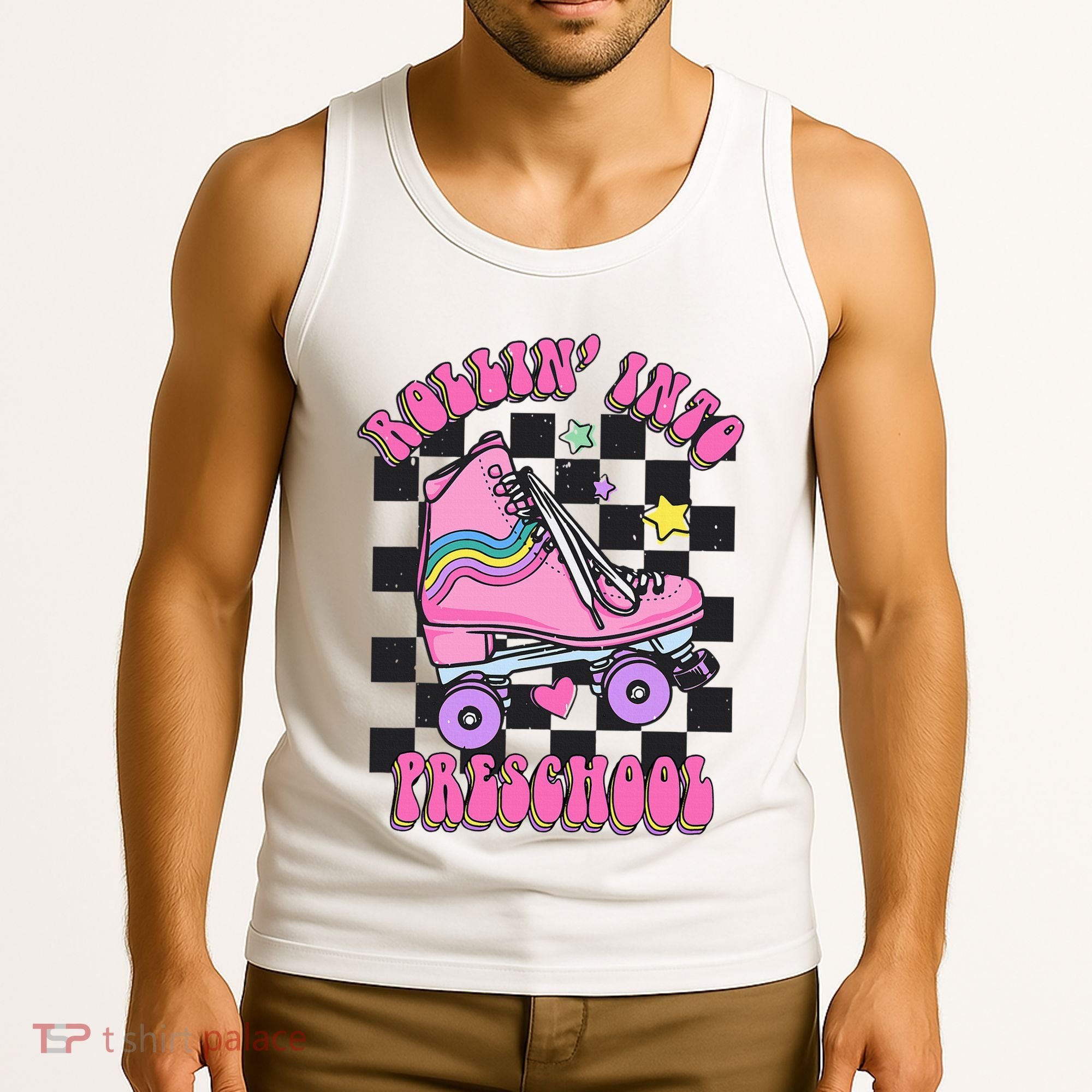 Back To School Skating Rollin Into Preschool Tank Top