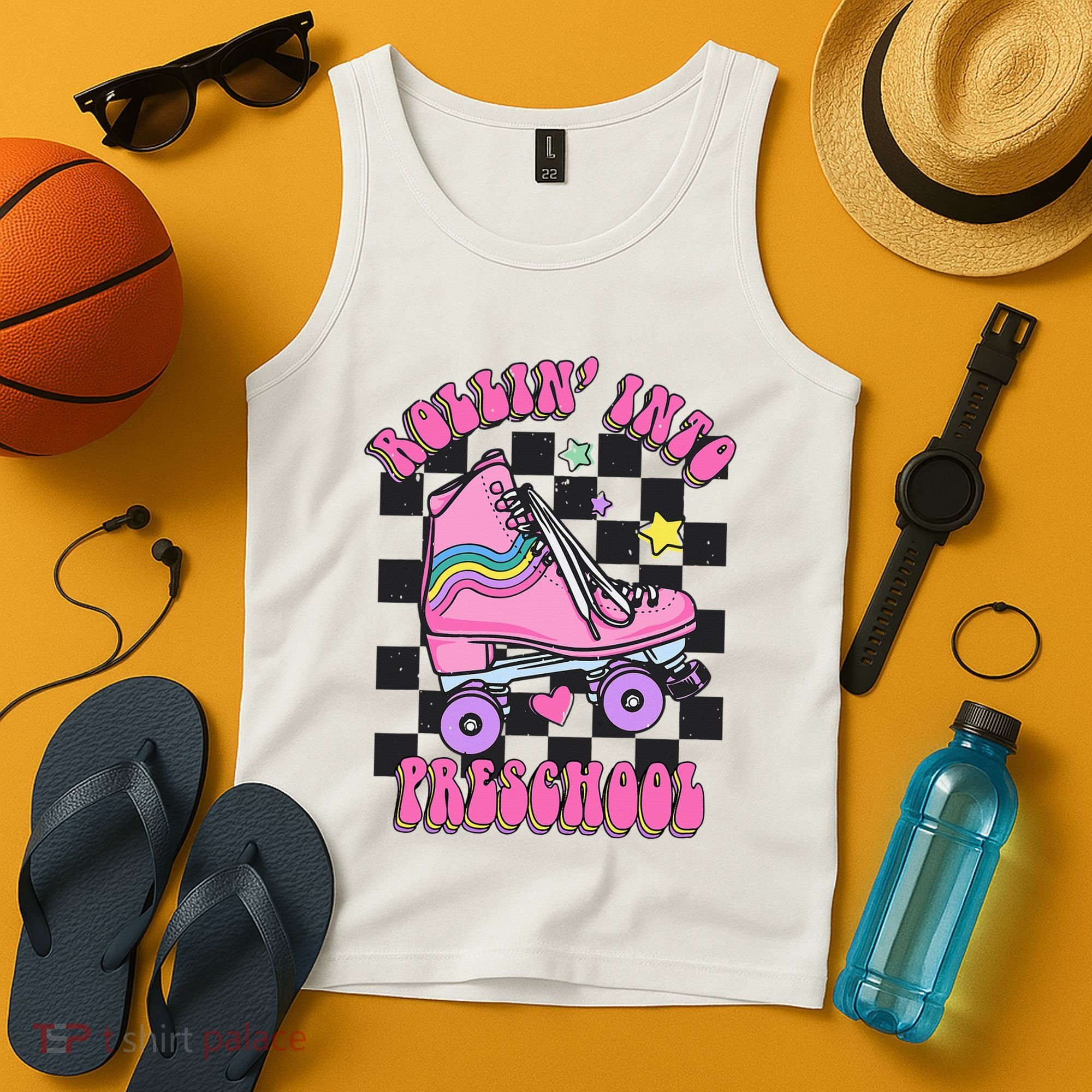 Back To School Skating Rollin Into Preschool Tank Top