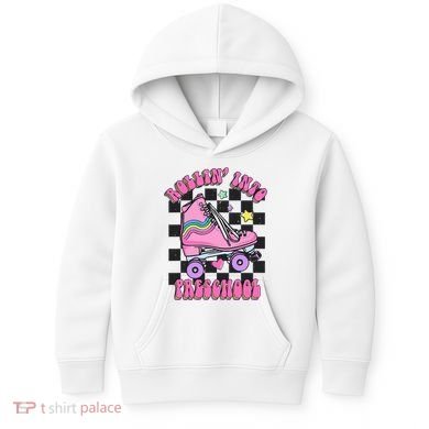 Back To School Skating Rollin Into Preschool Kids Hoodie
