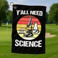 Back To School Y'all Need Science Teacher Golf Towel thumb 1