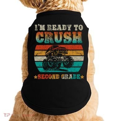 Back To School Ready To Crush Second Grade Monster Truck Boy Cute Gift Doggie Tank