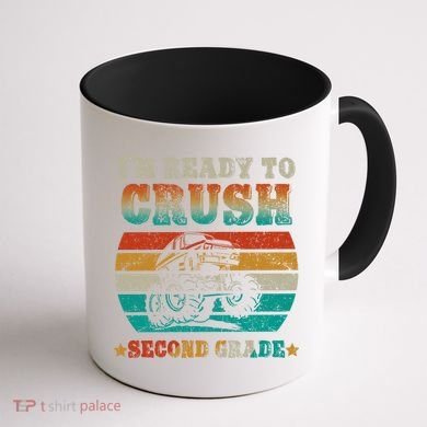 Back To School Ready To Crush Second Grade Monster Truck Boy Cute Gift Coffee Mug back
