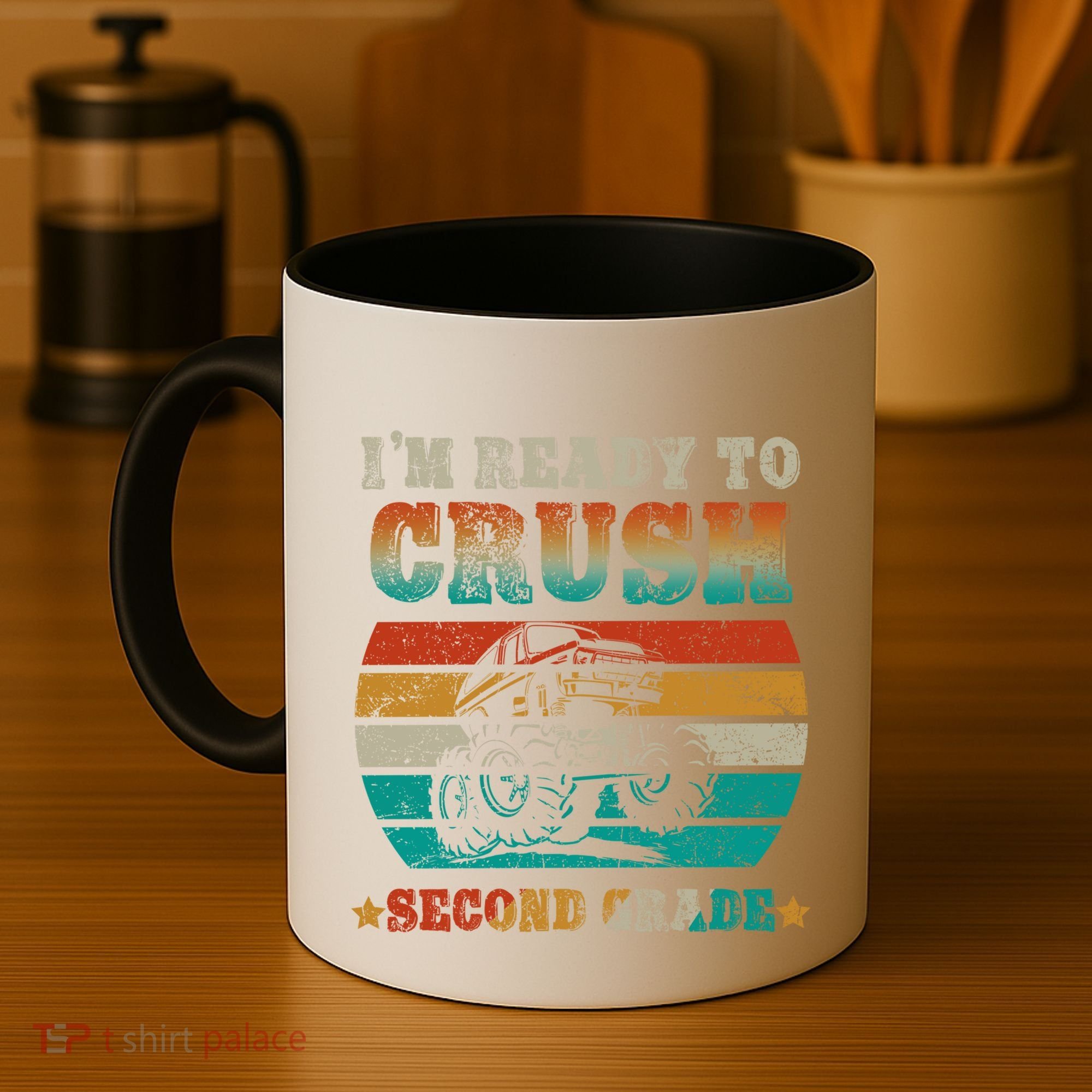 Back To School Ready To Crush Second Grade Monster Truck Boy Cute Gift Coffee Mug