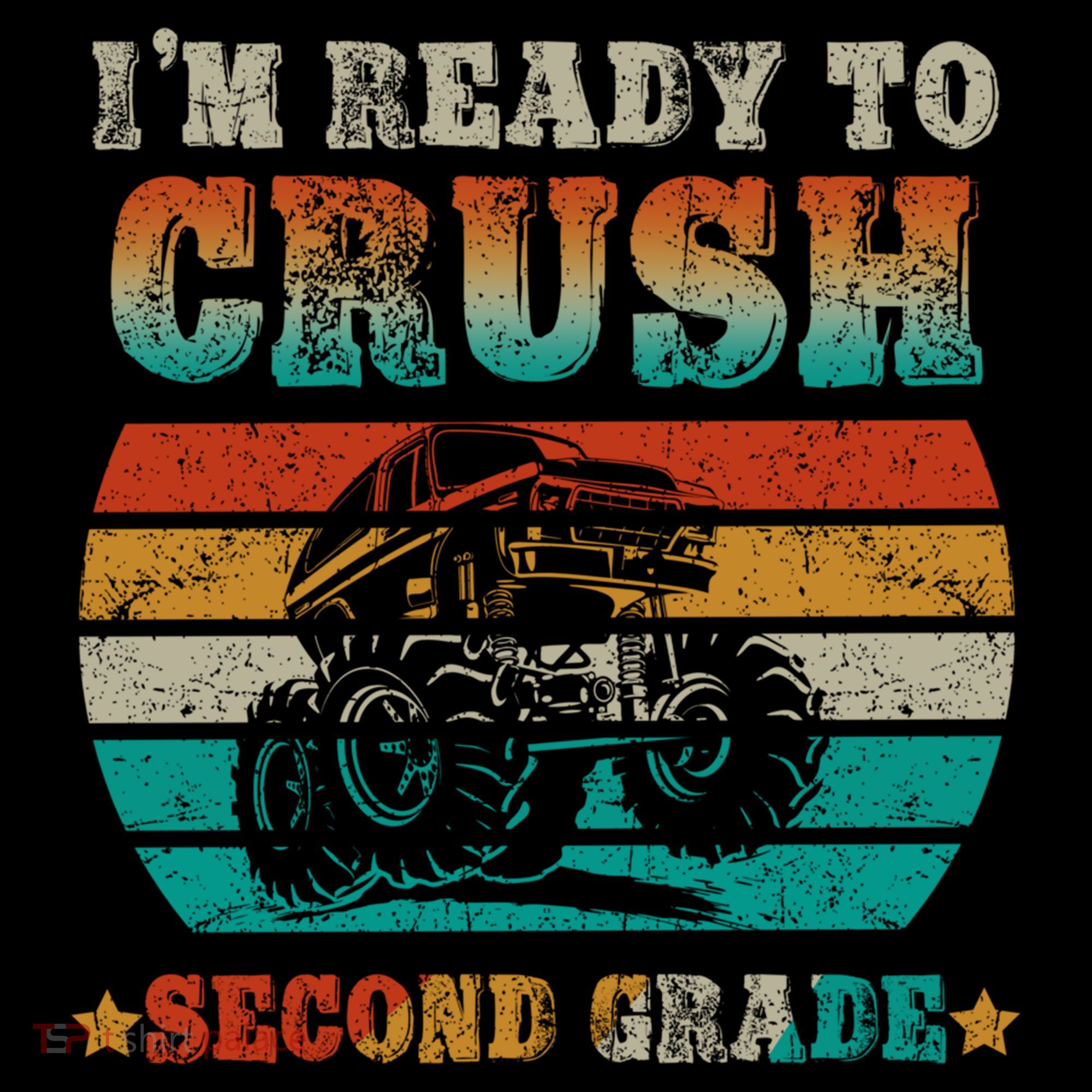 Back To School Ready To Crush Second Grade Monster Truck Boy Cute Gift Coffee Mug