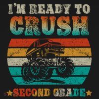 Back To School Ready To Crush Second Grade Monster Truck Boy Cute Gift Women's Hoodie thumb 2