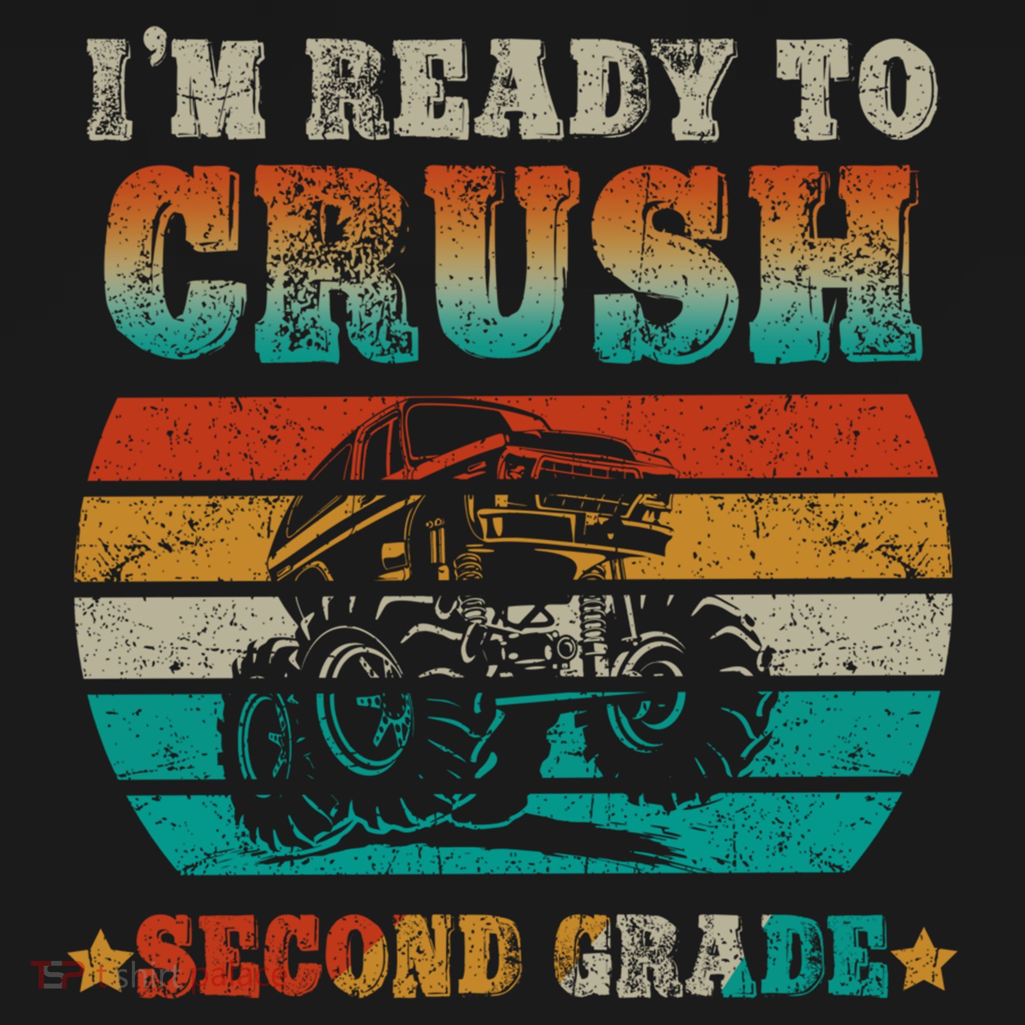 Back To School Ready To Crush Second Grade Monster Truck Boy Cute Gift Women's Hoodie