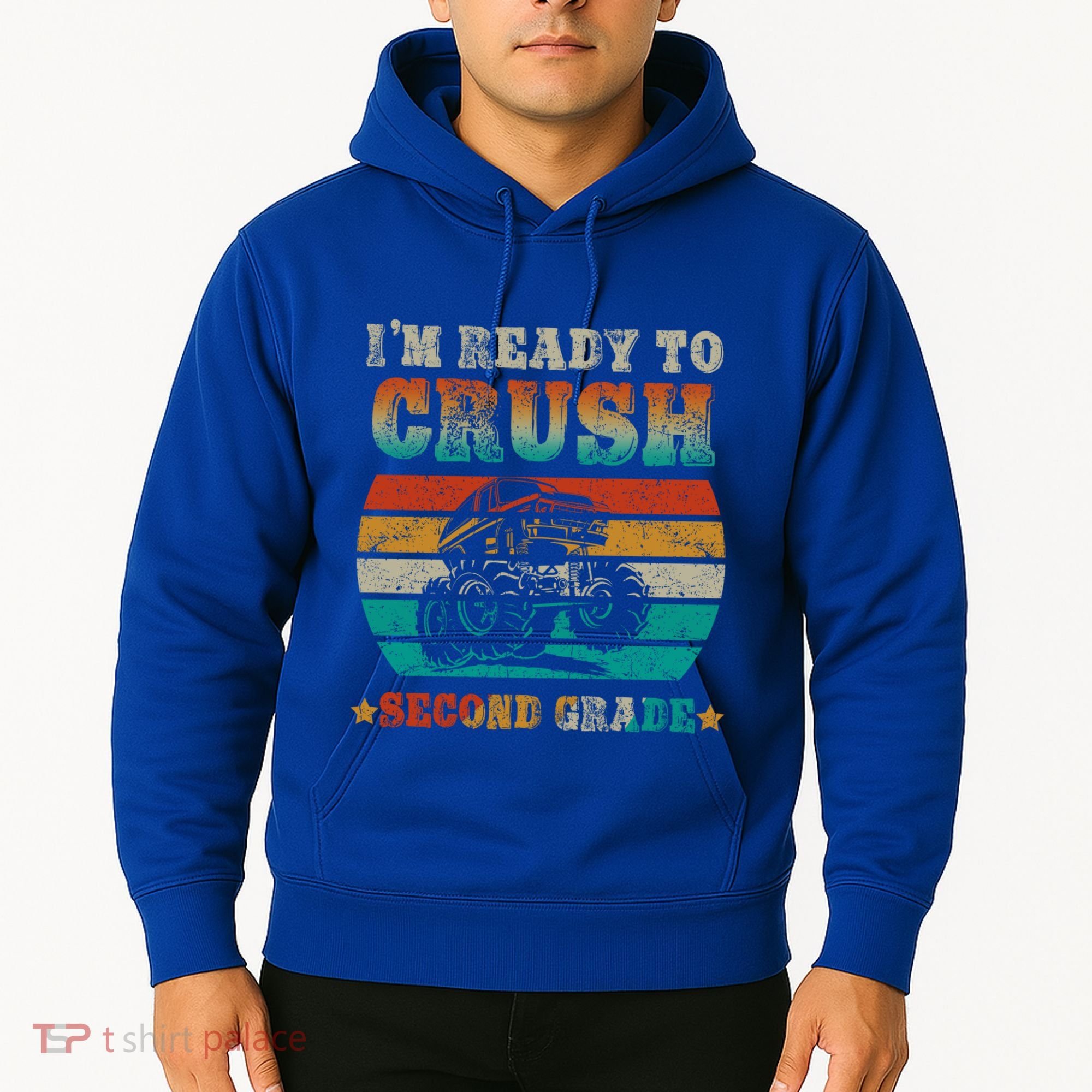 Back To School Ready To Crush Second Grade Monster Truck Boy Cute Gift Hoodie