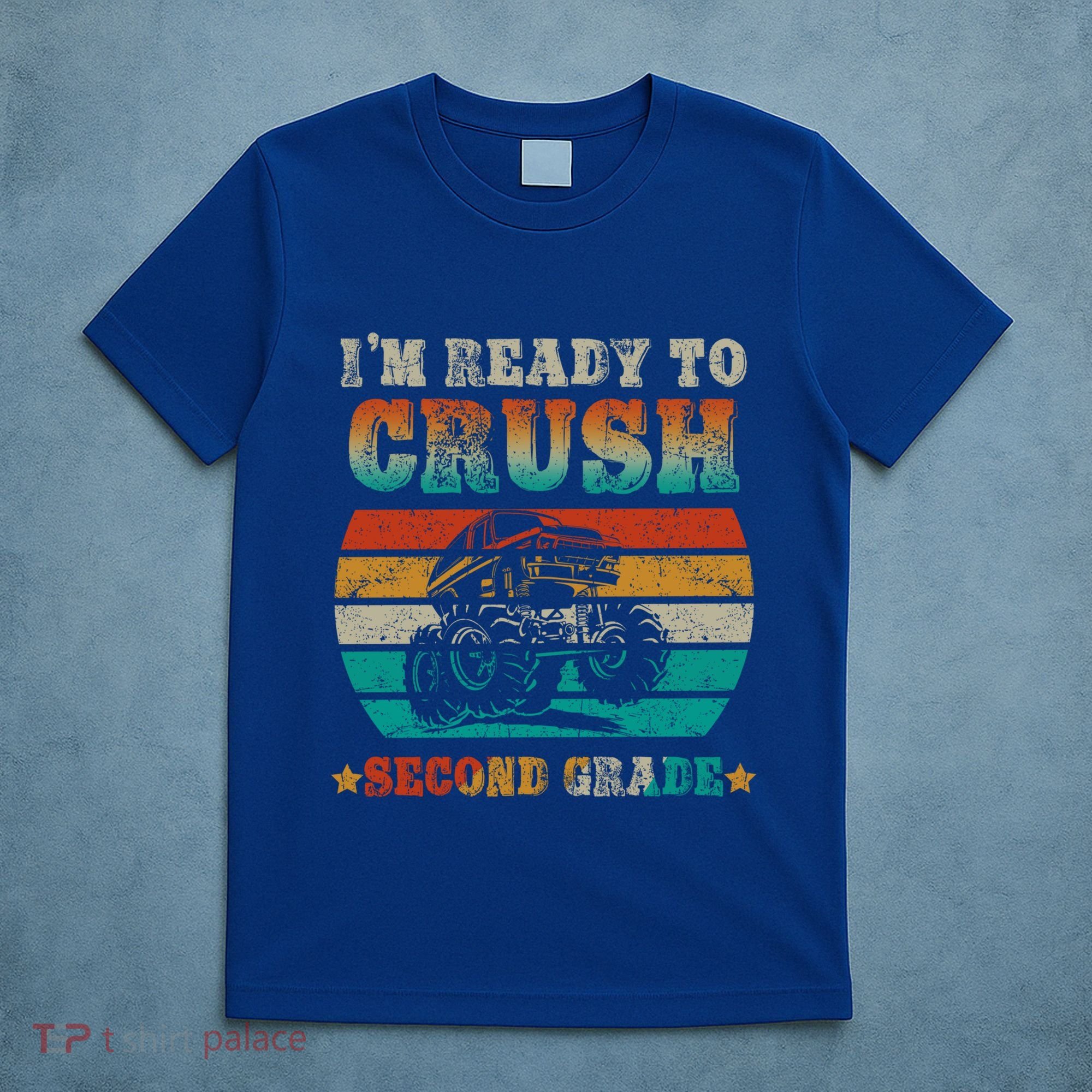 Back To School Ready To Crush Second Grade Monster Truck Boy Cute Gift T-Shirt