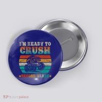 Back To School Ready To Crush Second Grade Monster Truck Boy Cute Gift Button thumb 0