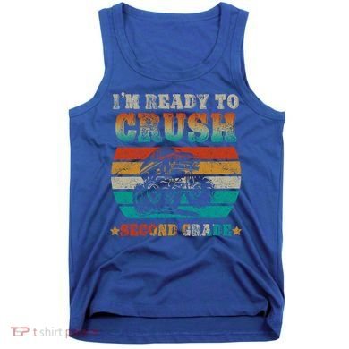 Back To School Ready To Crush Second Grade Monster Truck Boy Cute Gift Tank Top