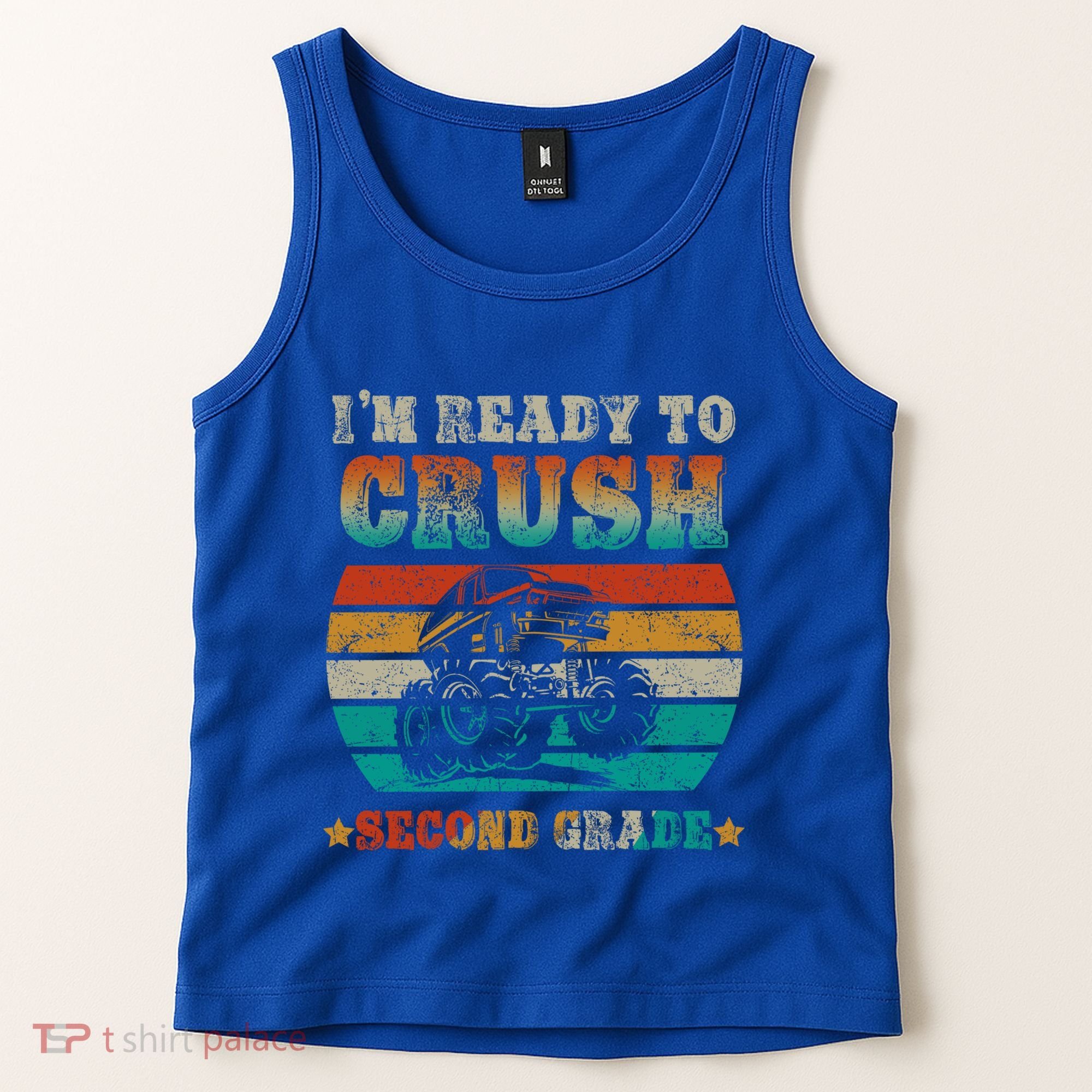 Back To School Ready To Crush Second Grade Monster Truck Boy Cute Gift Tank Top