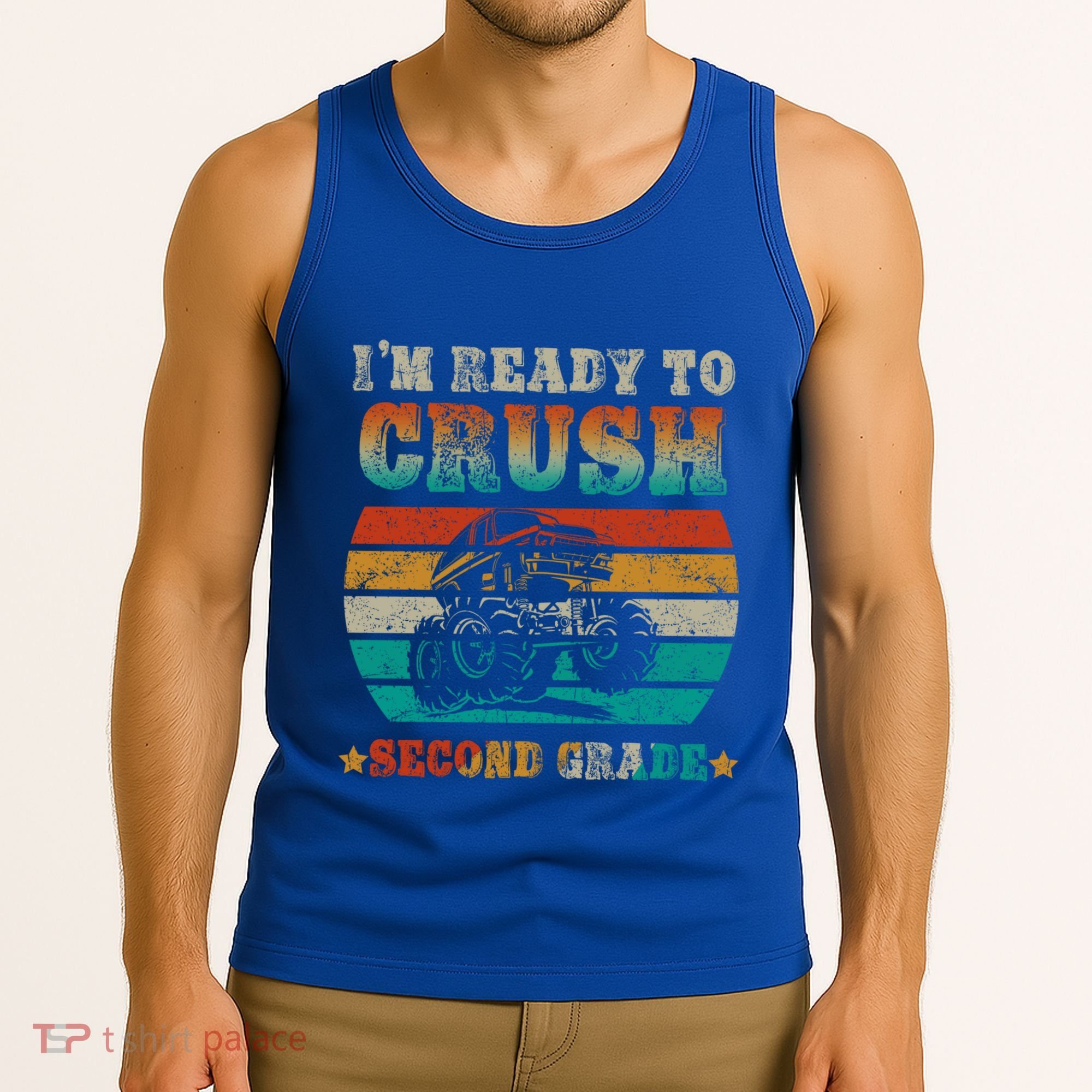 Back To School Ready To Crush Second Grade Monster Truck Boy Cute Gift Tank Top