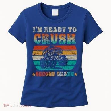 Back To School Ready To Crush Second Grade Monster Truck Boy Cute Gift Women's T-Shirt