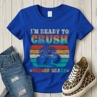Back To School Ready To Crush Second Grade Monster Truck Boy Cute Gift Women's T-Shirt thumb 3