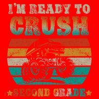 Back To School Ready To Crush Second Grade Monster Truck Boy Cute Gift Santa Hat thumb 1