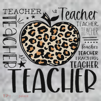 Back To School Teacher Life Apple Leopard Teacher Women Gift The Baniff Cuffed Pom Beanie thumb 2