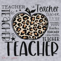 Back To School Teacher Life Apple Leopard Teacher Women Gift Women's Sweatshirt thumb 2