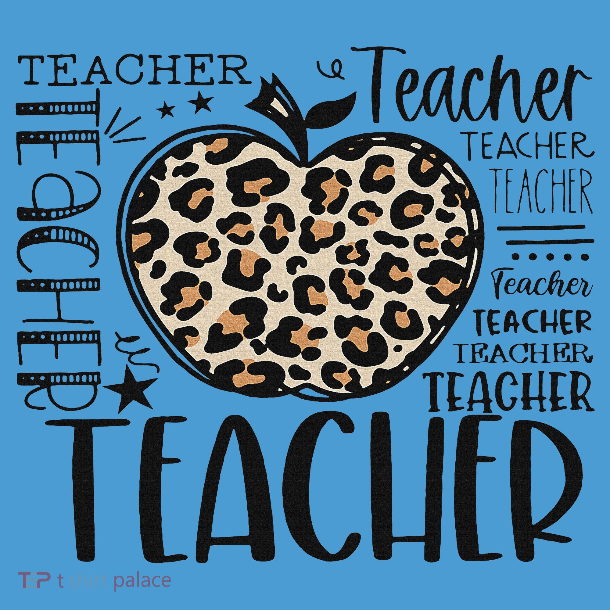 Back To School Teacher Life Apple Leopard Teacher Women Gift Tie Dye Hoodie