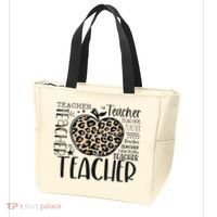 Back To School Teacher Life Apple Leopard Teacher Women Gift Tote Bag thumb 3