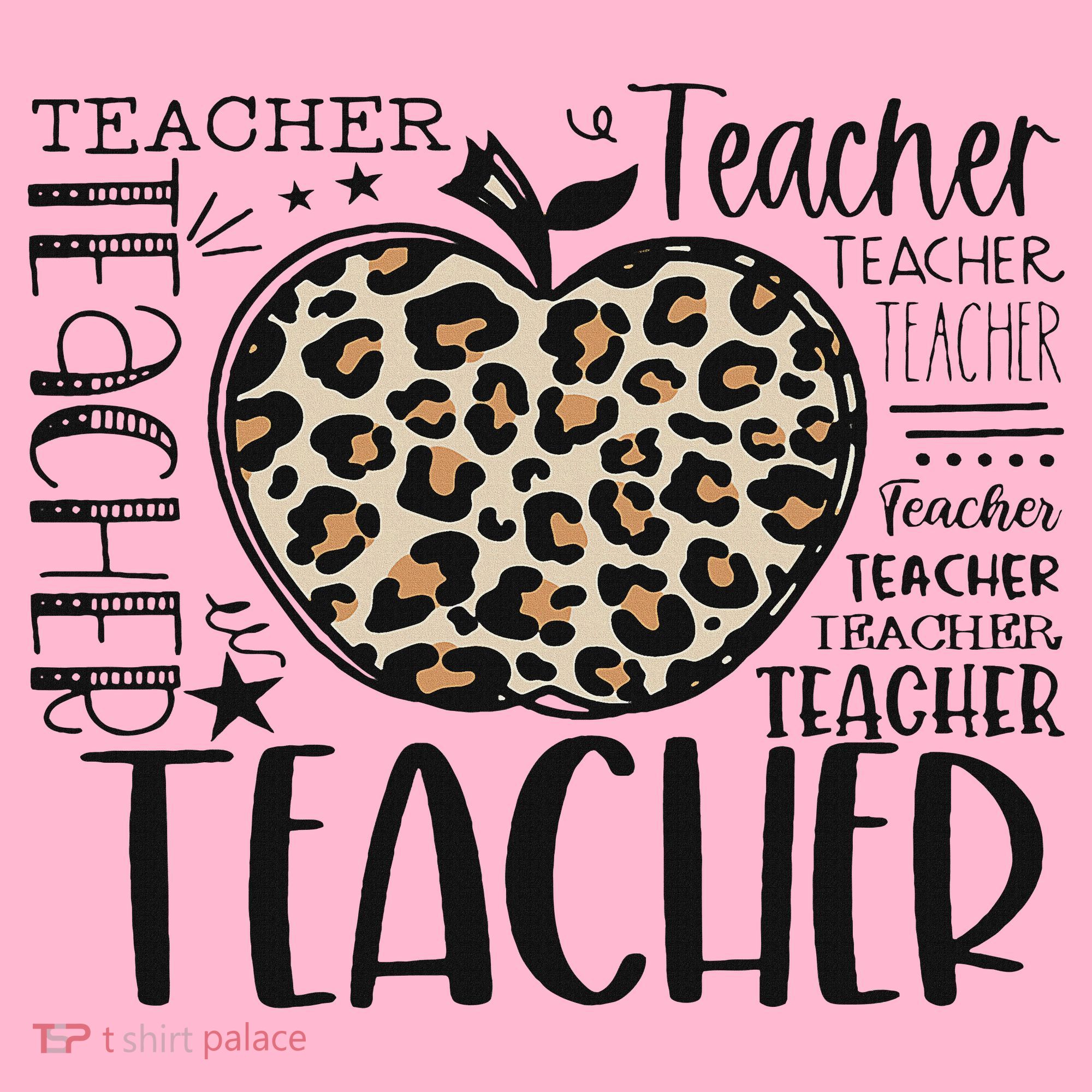 Back To School Teacher Life Apple Leopard Teacher Women Gift Coaster