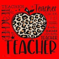 Back To School Teacher Life Apple Leopard Teacher Women Gift Santa Hat thumb 1