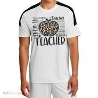 Back To School Teacher Life Apple Leopard Teacher Women Gift Sport-Tek Competitor United Soccer Jersey thumb 0