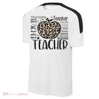 Back To School Teacher Life Apple Leopard Teacher Women Gift Sport-Tek Competitor United Soccer Jersey thumb 2