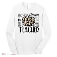 Back To School Teacher Life Apple Leopard Teacher Women Gift Long Sleeve Shirt thumb 0