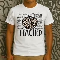 Back To School Teacher Life Apple Leopard Teacher Women Gift T-Shirt thumb 3