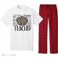 Back To School Teacher Life Apple Leopard Teacher Women Gift Pajama Set thumb 0