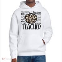 Back To School Teacher Life Apple Leopard Teacher Women Gift District V.I.T. Heavyweight Hoodie thumb 0