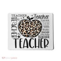 Back To School Teacher Life Apple Leopard Teacher Women Gift Mousepad thumb 0