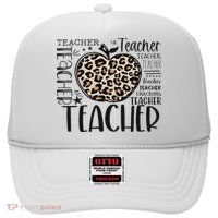 Back To School Teacher Life Apple Leopard Teacher Women Gift Hat thumb 0