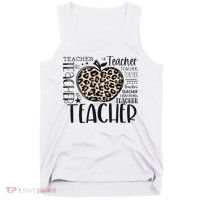 Back To School Teacher Life Apple Leopard Teacher Women Gift Tank Top thumb 0