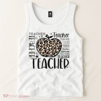 Back To School Teacher Life Apple Leopard Teacher Women Gift Tank Top thumb 2