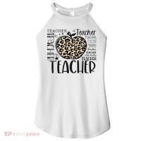 Back To School Teacher Life Apple Leopard Teacher Women Gift Women's Perfect Tri Rocker Tank thumb 0