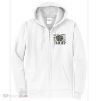 Back To School Teacher Life Apple Leopard Teacher Women Gift Full Zip Hoodie thumb 0