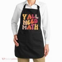 Back To School Yall Need Math Teachers Women Apron thumb 2
