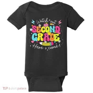 Back To School Watch Out Second Grade Here I Come Pencil Baby Bodysuit