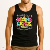 Back To School Watch Out Second Grade Here I Come Pencil Tank Top thumb 3