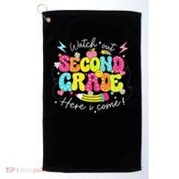 Back To School Watch Out Second Grade Here I Come Pencil Golf Towel thumb 0