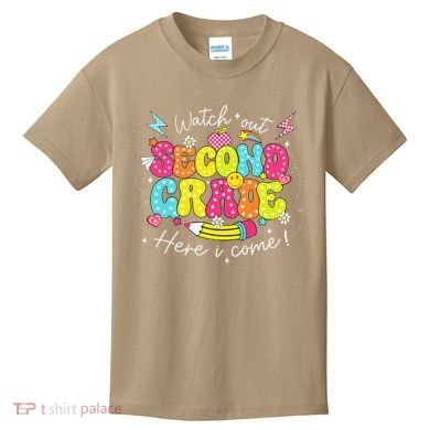 Back To School Watch Out Second Grade Here I Come Pencil Kids T-Shirt