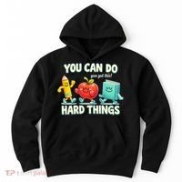 Back To School Gift You Can Do Hard Things Teacher Hoodie thumb 0