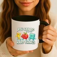 Back To School Gift You Can Do Hard Things Teacher Coffee Mug thumb 3