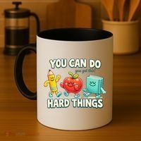 Back To School Gift You Can Do Hard Things Teacher Coffee Mug thumb 4