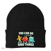 Back To School Gift You Can Do Hard Things Teacher Beanie thumb 0