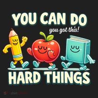Back To School Gift You Can Do Hard Things Teacher Golf Towel thumb 3