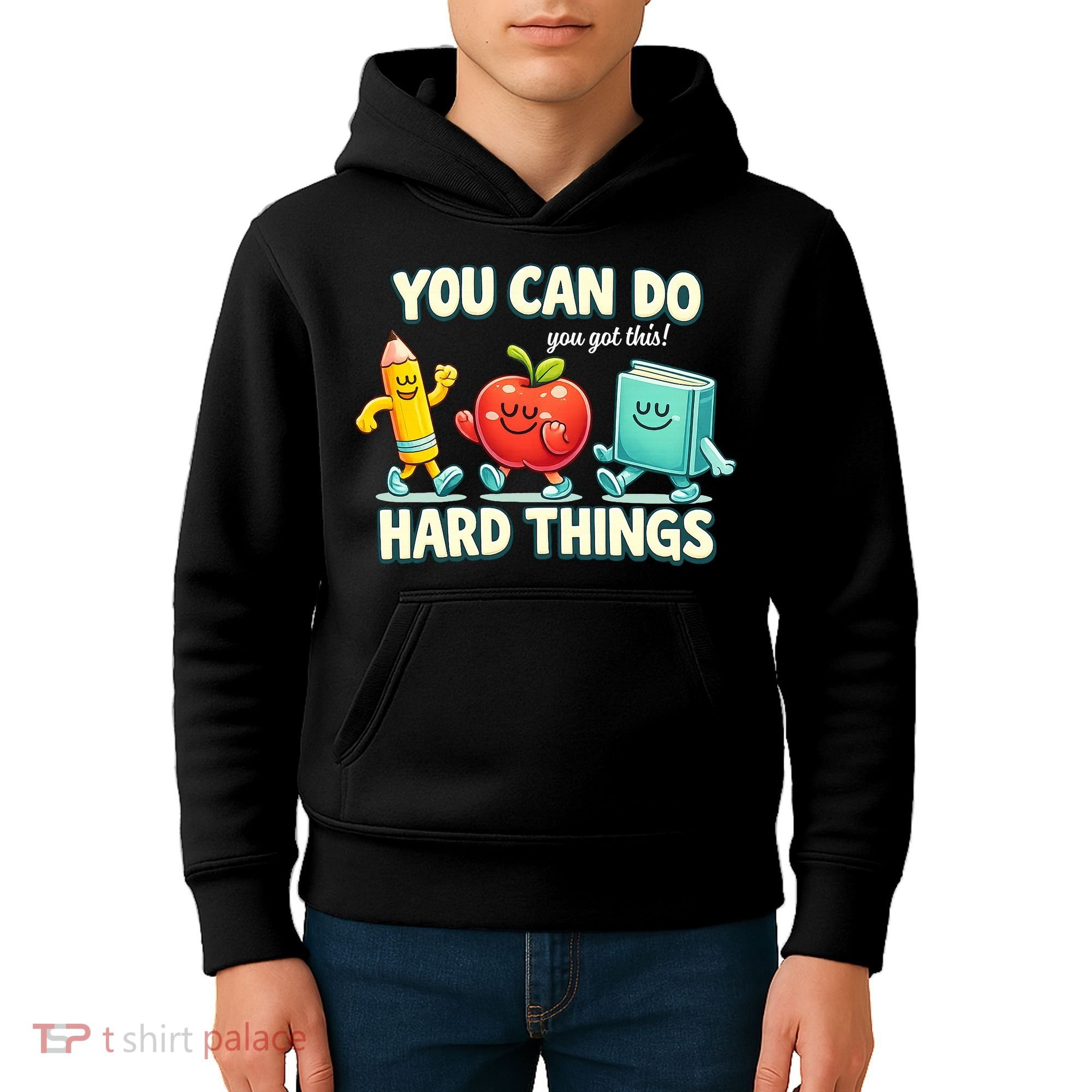 Back To School Gift You Can Do Hard Things Teacher Kids Hoodie