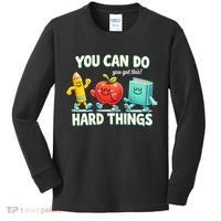 Back To School Gift You Can Do Hard Things Teacher Kids Long Sleeve Shirt thumb 0