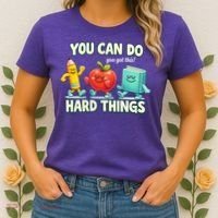 Back To School Gift You Can Do Hard Things Teacher Women's T-Shirt thumb 2